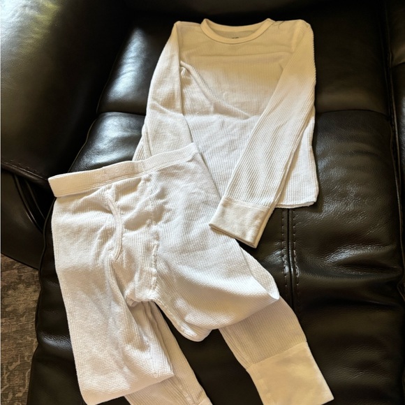 New White Thermal Pajama Set fruit of the loom boys 8 long underwear - Picture 1 of 2